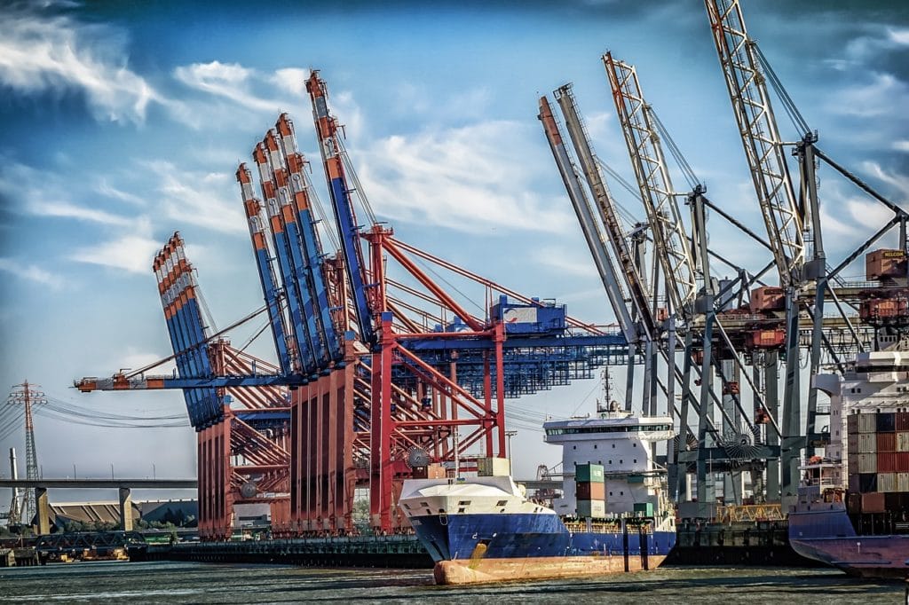 Loading and unloading a ship is one step in the Shipping Process